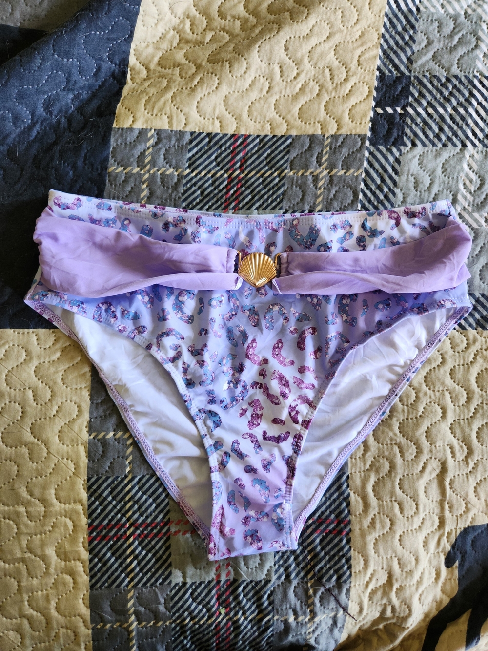 Lilac Seashell Accent Bikini Bottoms
